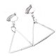 Simple triangular metal clip earrings is not Pierce