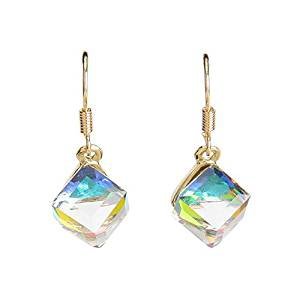 Crystal earrings Crystal earrings color magic cube crystal earrings fashion girl