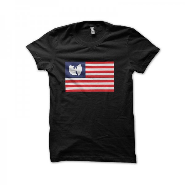 US flag logo black T-shirt